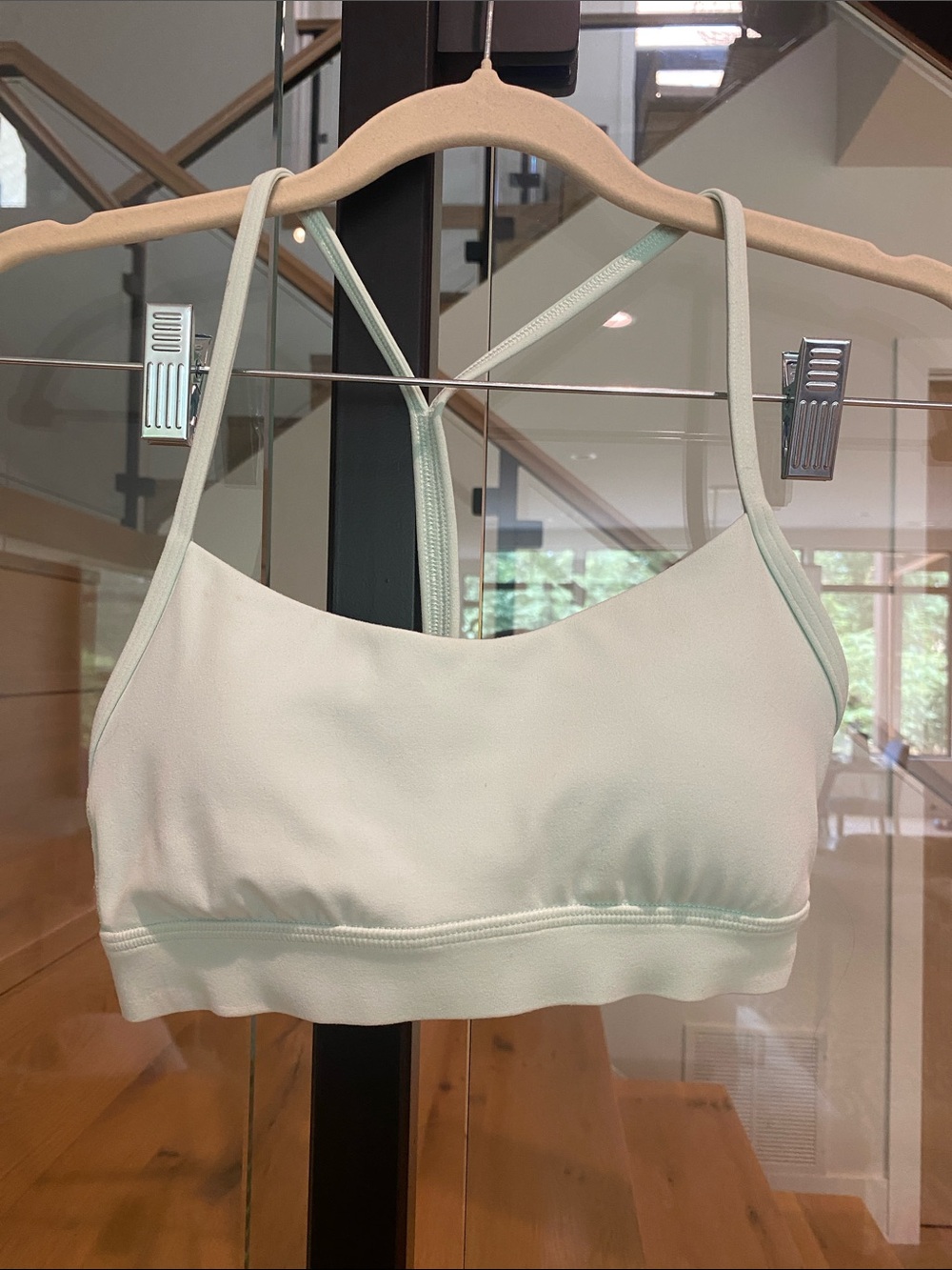 lululemon athletica Mint Strappy Light Support Sports Bra